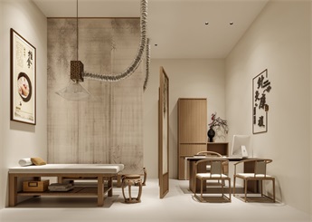 現(xiàn)代簡約中醫(yī)診所裝修設(shè)計(jì)案例效果圖