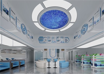 現(xiàn)代科技感診所裝修設(shè)計(jì)案例效果圖